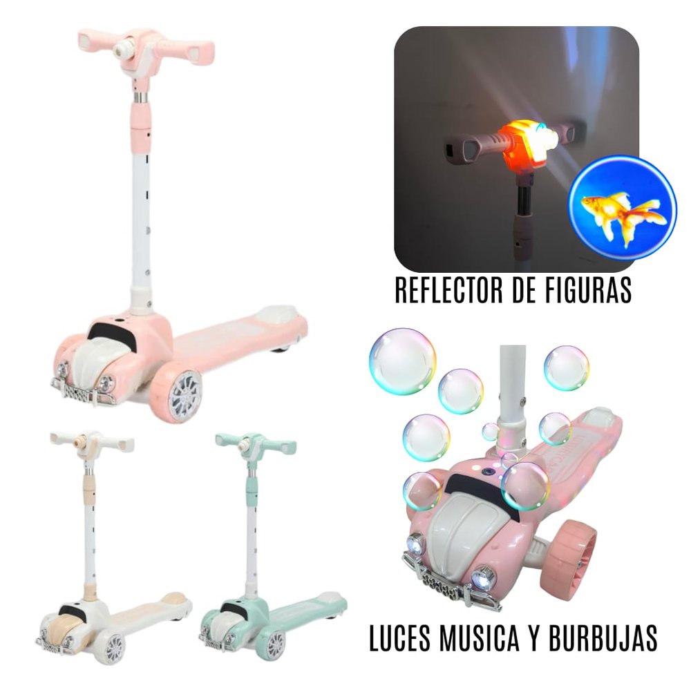 Scooter de Carro con Burbujas y Luces