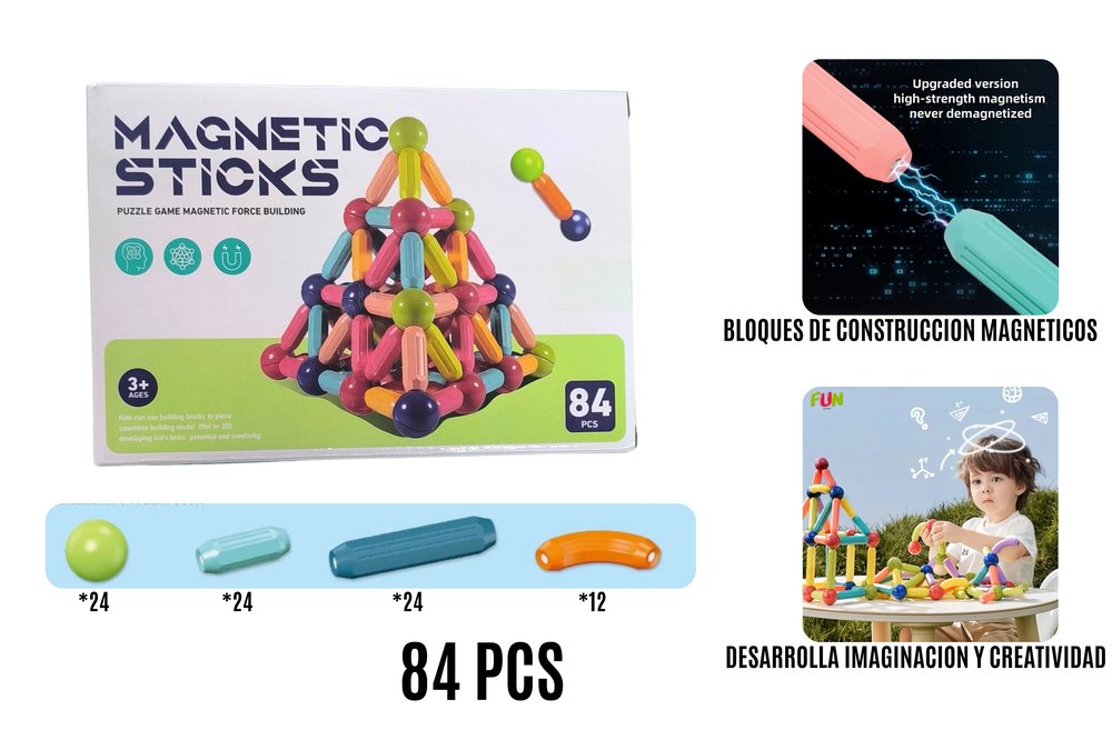 Fichas Magnéticas 84 Piezas