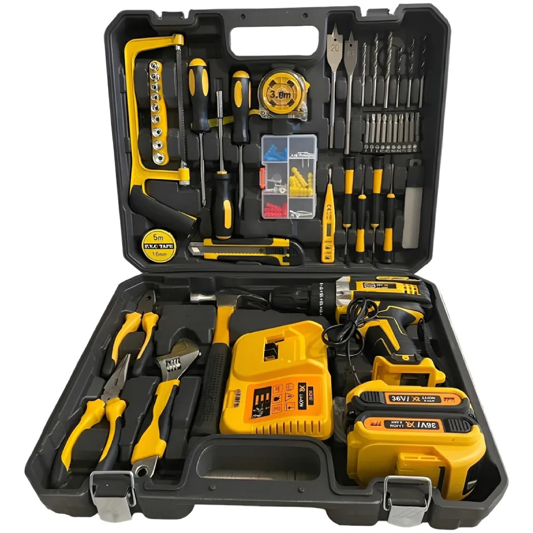 Taladro Inalámbrico + Juego de Herramientas