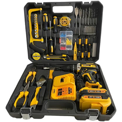 Taladro Inalámbrico + Juego de Herramientas